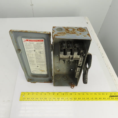 Square D HU361 30A 600VAC 600VDC Heavy Duty Safety Disconnect Switch