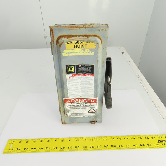 Square D HU361 30A 600VAC 600VDC Heavy Duty Safety Disconnect Switch