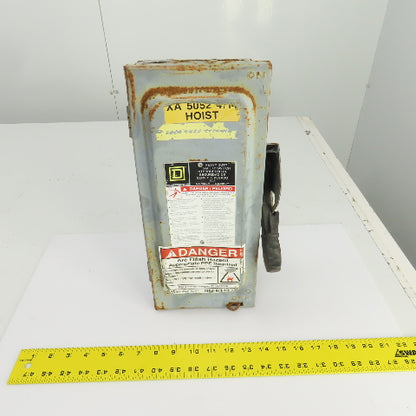 Square D HU361 30A 600VAC 600VDC Heavy Duty Safety Disconnect Switch