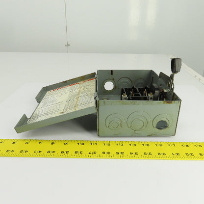 Square D D221N 30A 240VAC 2 Pole General Duty Safety Disconnect Switch