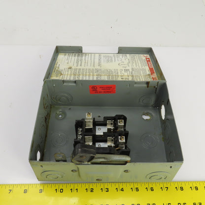 Square D D221N 30A 240VAC 2 Pole General Duty Safety Disconnect Switch