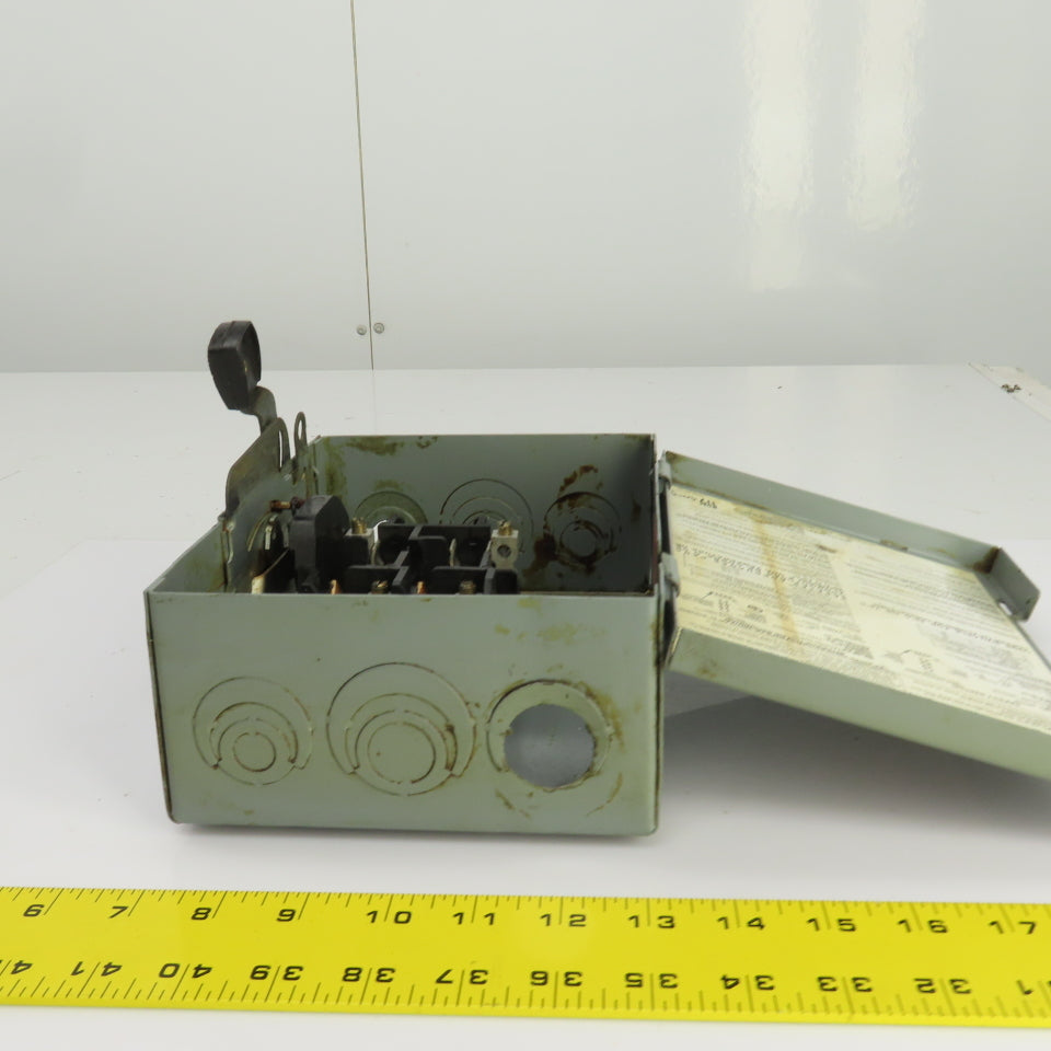 Square D D221N 30A 240VAC 2 Pole General Duty Safety Disconnect Switch