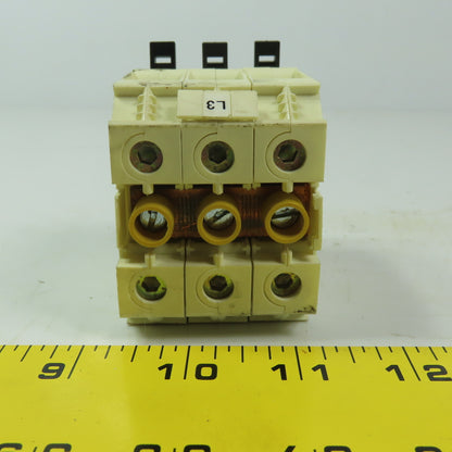 Wieland WKN-35/U Din Rale Mount 3 Pole Terminal Block 600V 110A 10 - 2 AWG