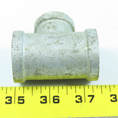 3/4" x 3/4" x 1/2" NPT Tee Fitting Galvanized Iron Pipe Lot of 9