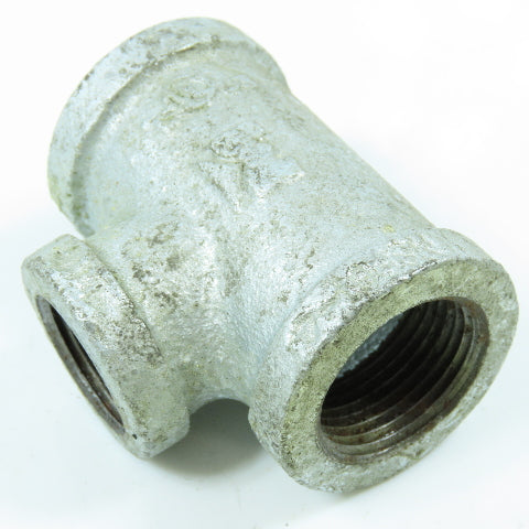 3/4" x 3/4" x 1/2" NPT Tee Fitting Galvanized Iron Pipe Lot of 9