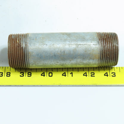 1-1/4" x 4" To 5-1/2" NPT Galvanized Iron Threaded Pipe Nipple Lot of 15
