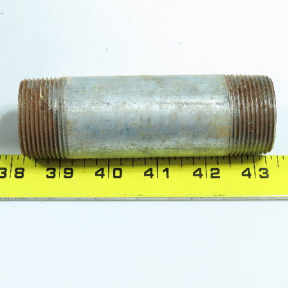 1-1/4" x 4" To 5-1/2" NPT Galvanized Iron Threaded Pipe Nipple Lot of 15