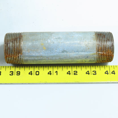 1-1/4" x 4" To 5-1/2" NPT Galvanized Iron Threaded Pipe Nipple Lot of 15