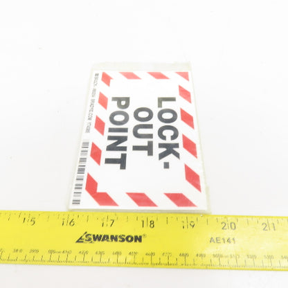 Brady 86204 3-1/2" x 5" Adhesive Lock Out Point OHSA Safety Sticker Pack Of 5