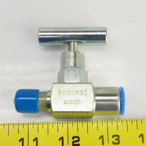 NV-CS-1/4-GS-18-M-F Carbon Steel Needle Valve 1/4" x 1/4" 6000PSI