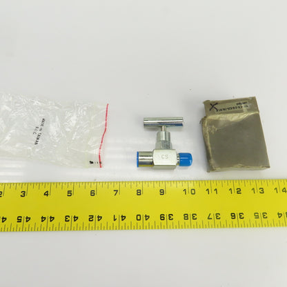NV-CS-1/4-GS-18-M-F Carbon Steel Needle Valve 1/4" x 1/4" 6000PSI