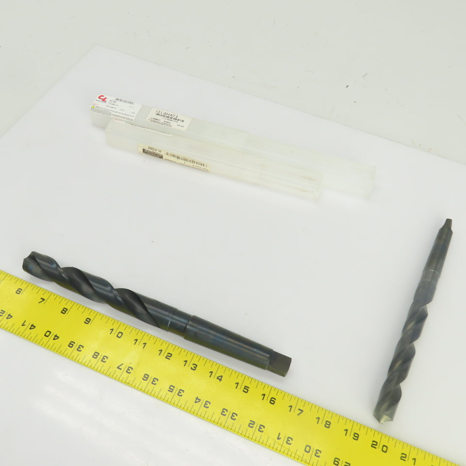 Chicago-Latrobe 23/32" 59/64" HSS 2 Flute Drill Bit 2MT/3MT 10"OAL 11"OAL Lot/2