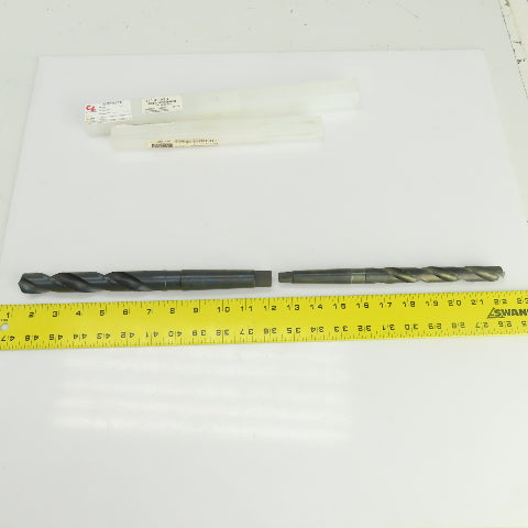 Chicago-Latrobe 23/32" 59/64" HSS 2 Flute Drill Bit 2MT/3MT 10"OAL 11"OAL Lot/2