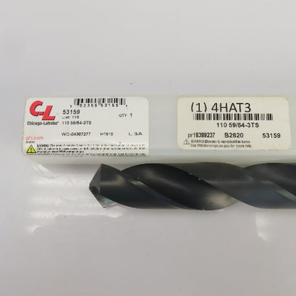 Chicago-Latrobe 23/32" 59/64" HSS 2 Flute Drill Bit 2MT/3MT 10"OAL 11"OAL Lot/2