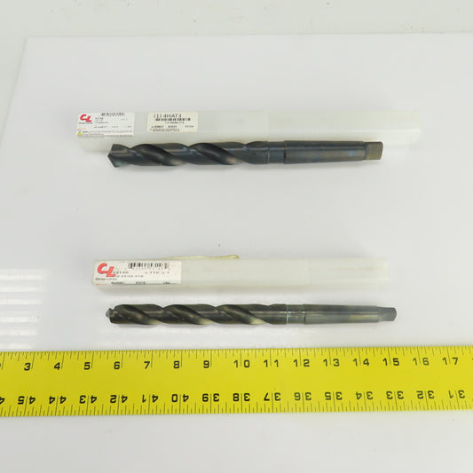 Chicago-Latrobe 23/32" 59/64" HSS 2 Flute Drill Bit 2MT/3MT 10"OAL 11"OAL Lot/2