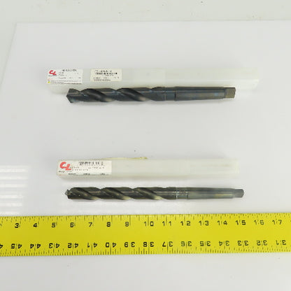 Chicago-Latrobe 23/32" 59/64" HSS 2 Flute Drill Bit 2MT/3MT 10"OAL 11"OAL Lot/2