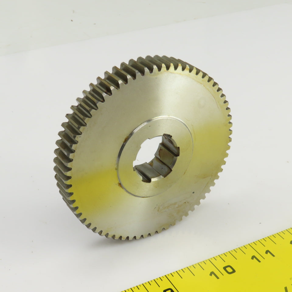 65 Tooth Spur Gear 20° 3.955" OD 0.944" Spline Bore 6 Tooth 5/8" Wide
