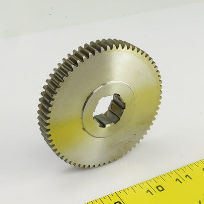 65 Tooth Spur Gear 20° 3.955" OD 0.944" Spline Bore 6 Tooth 5/8" Wide