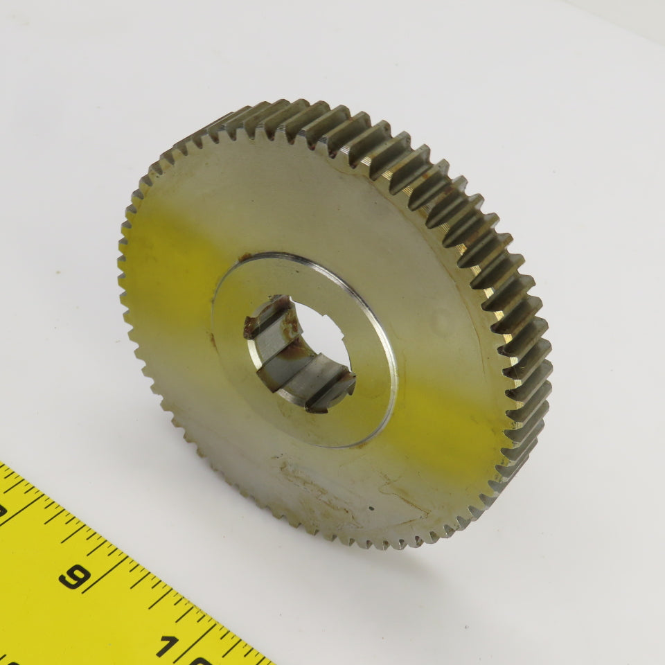 65 Tooth Spur Gear 20° 3.955" OD 0.944" Spline Bore 6 Tooth 5/8" Wide
