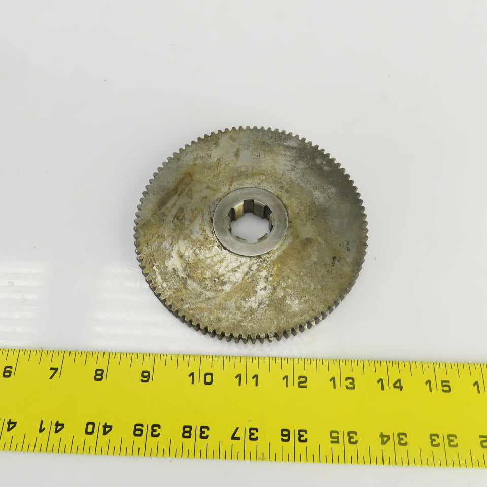 90 Tooth Spur Gear 20° 5.430" OD 0.944" Spline Bore 6 Tooth 5/8" Wide