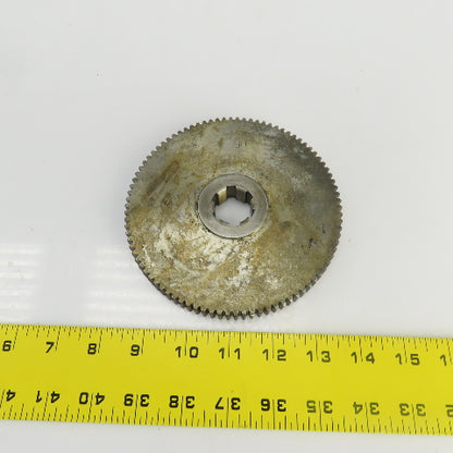 90 Tooth Spur Gear 20° 5.430" OD 0.944" Spline Bore 6 Tooth 5/8" Wide