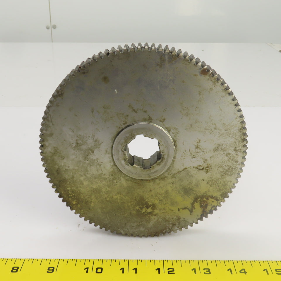 100 Tooth Spur Gear 20° 6.025" OD 0.944" Spline Bore 6 Tooth 5/8" Wide