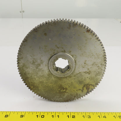 100 Tooth Spur Gear 20° 6.025" OD 0.944" Spline Bore 6 Tooth 5/8" Wide