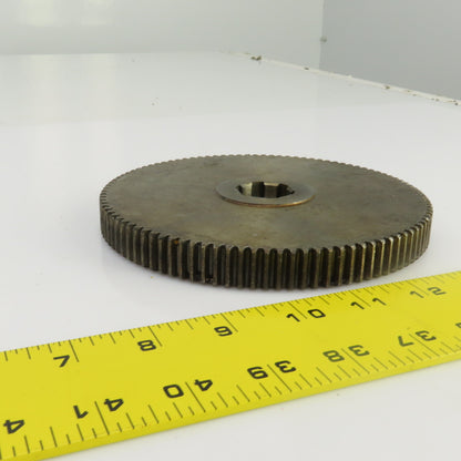 100 Tooth Spur Gear 20° 6.025" OD 0.944" Spline Bore 6 Tooth 5/8" Wide