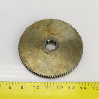 100 Tooth Spur Gear 20° 6.025" OD 0.944" Spline Bore 6 Tooth 5/8" Wide