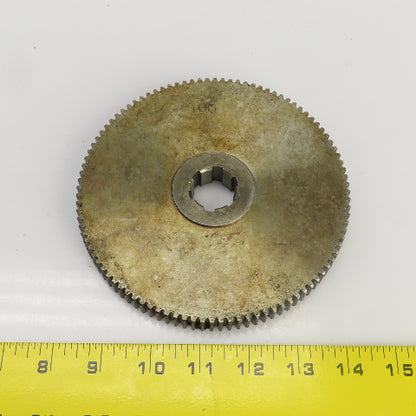 100 Tooth Spur Gear 20° 6.025" OD 0.944" Spline Bore 6 Tooth 5/8" Wide