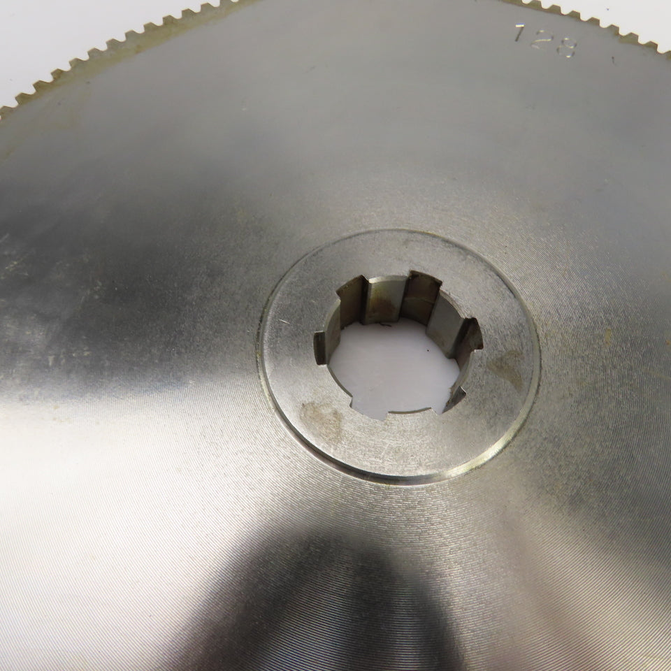 128 Tooth Spur Gear 20° 7.775" OD 0.944" Spline Bore 6 Tooth 5/8" Wide