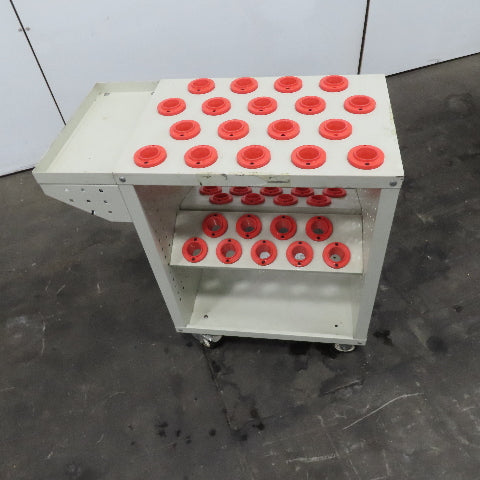 BT40 Taper Tooling Holder Cart Storage 35 Tool Capacity W/ Tray