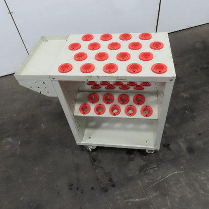 BT40 Taper Tooling Holder Cart Storage 35 Tool Capacity W/ Tray