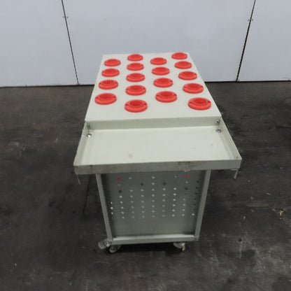 BT40 Taper Tooling Holder Cart Storage 35 Tool Capacity W/ Tray