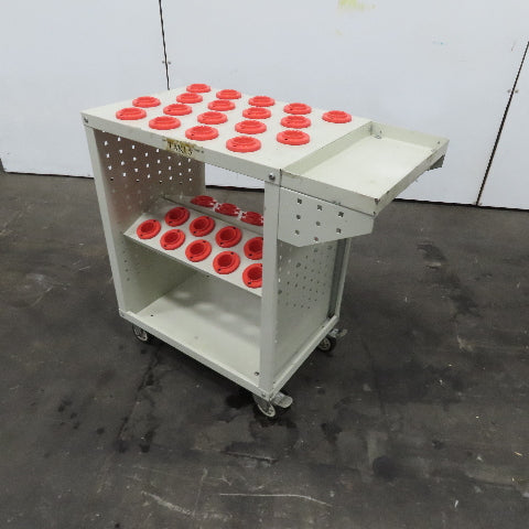 BT40 Taper Tooling Holder Cart Storage 35 Tool Capacity W/ Tray