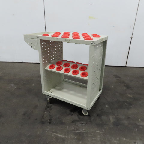 BT40 Taper Tooling Holder Cart Storage 35 Tool Capacity W/ Tray