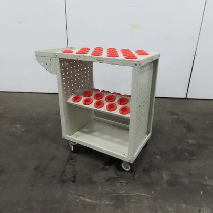 BT40 Taper Tooling Holder Cart Storage 35 Tool Capacity W/ Tray