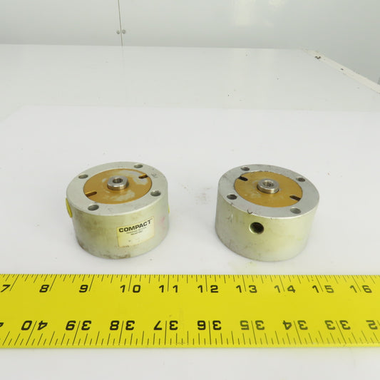 Compact Automation Q02-5152 Pneumatic Inch Round Cylinder Lot Of 2