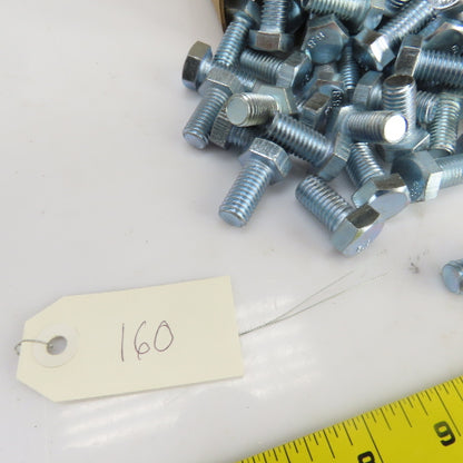 1/2"-13 x 1" UNC Zinc Hex Head Bolt Grade 5 Lot Of 160
