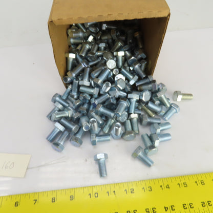 1/2"-13 x 1" UNC Zinc Hex Head Bolt Grade 5 Lot Of 160