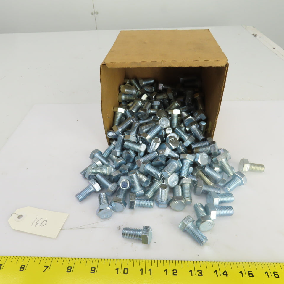 1/2"-13 x 1" UNC Zinc Hex Head Bolt Grade 5 Lot Of 160
