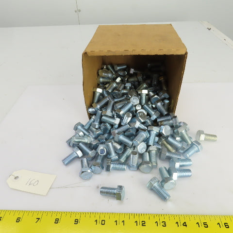 1/2"-13 x 1" UNC Zinc Hex Head Bolt Grade 5 Lot Of 160