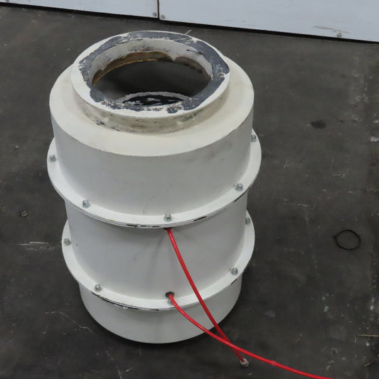 10" Flange Mount Inline Duct Air Powered Check Shut Off Damper