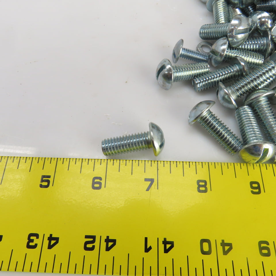 3/8"-16 x 1" Stainless Steel Round Head Slotted Screws Lot Of 75