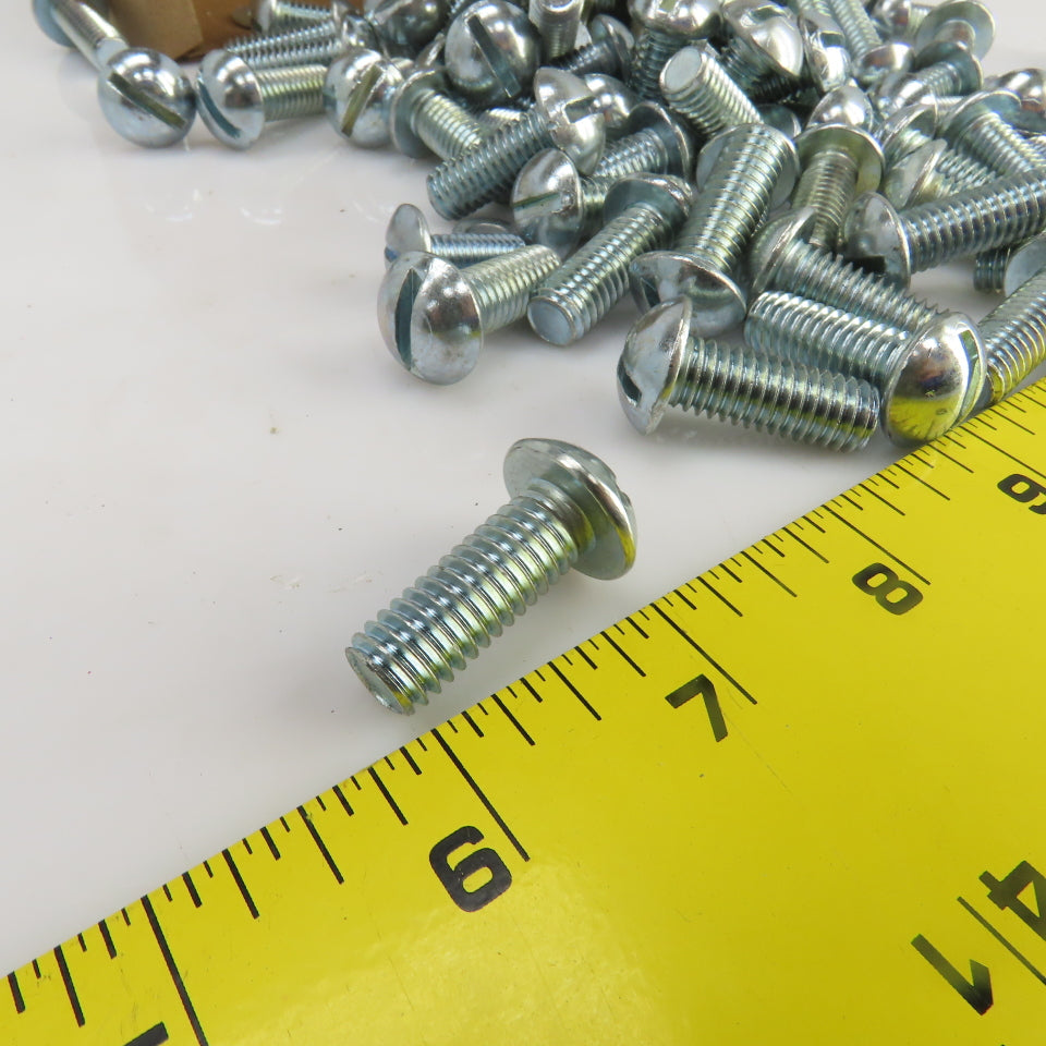 3/8"-16 x 1" Stainless Steel Round Head Slotted Screws Lot Of 75