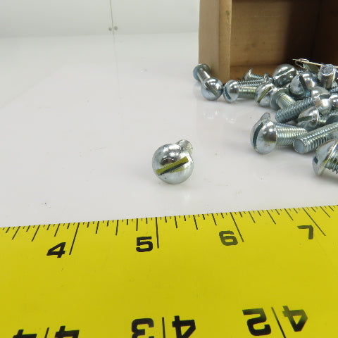 3/8"-16 x 1" Stainless Steel Round Head Slotted Screws Lot Of 75