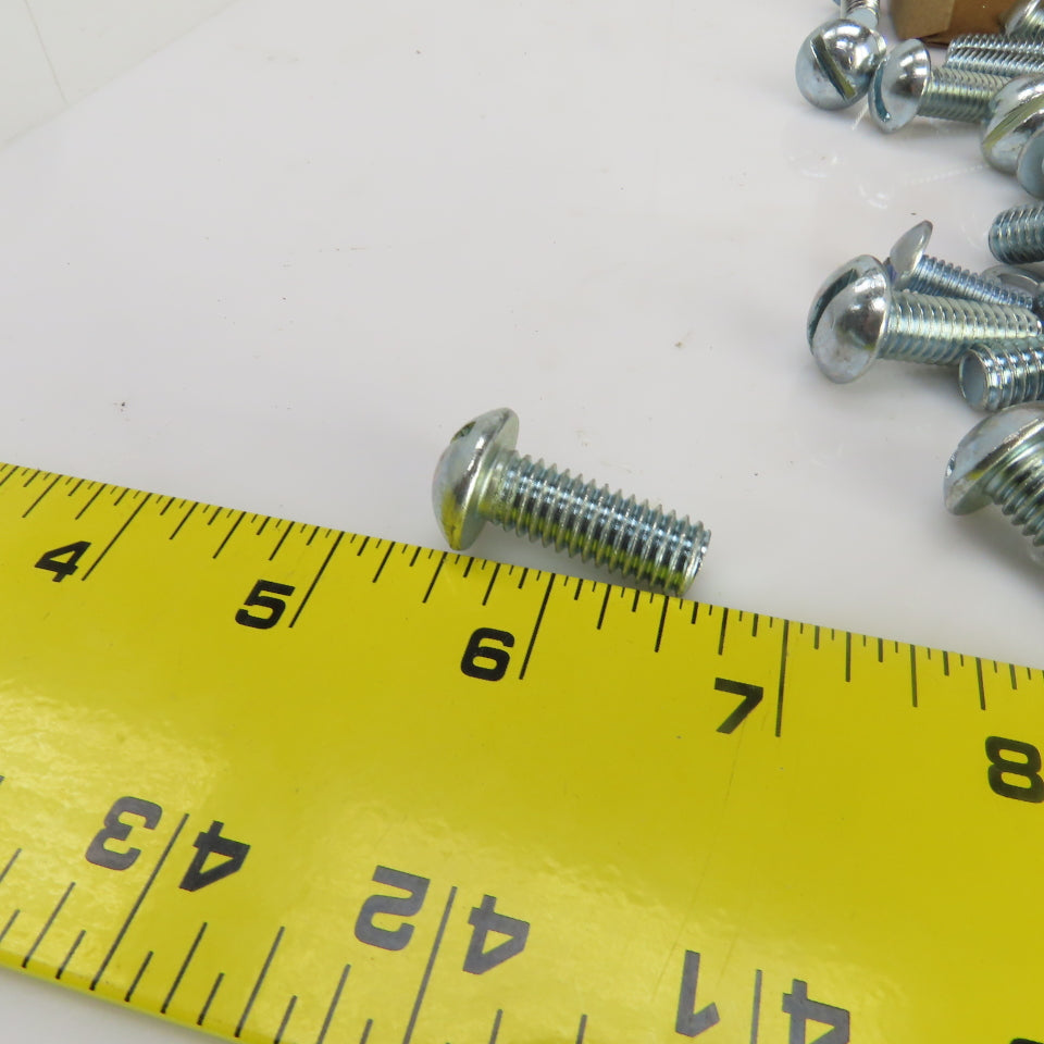 3/8"-16 x 1" Stainless Steel Round Head Slotted Screws Lot Of 75
