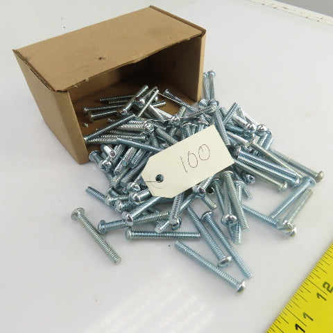 1/4"-20 x 1-7/8" Stainless Steel Round Head Slotted Screws Lot Of 100