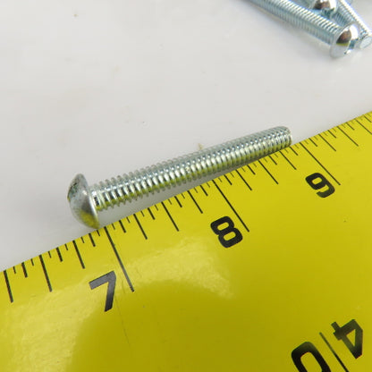 1/4"-20 x 1-7/8" Stainless Steel Round Head Slotted Screws Lot Of 100