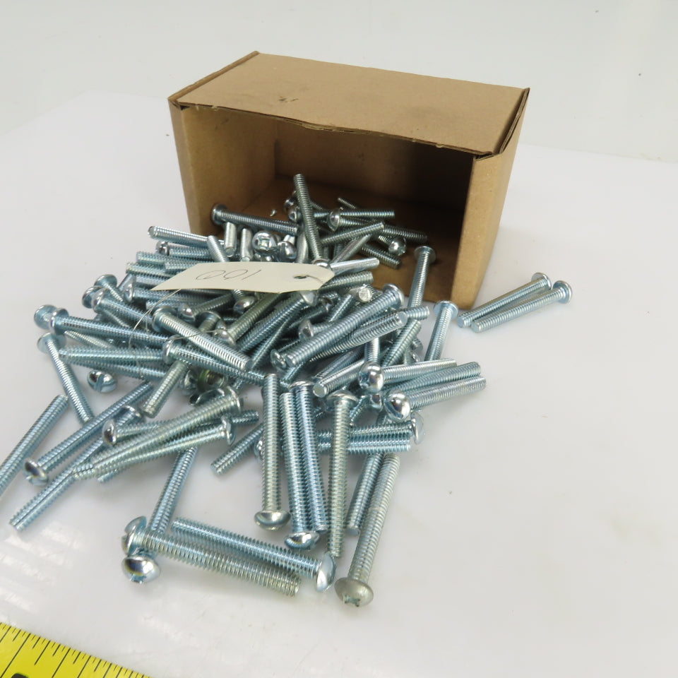 1/4"-20 x 1-7/8" Stainless Steel Round Head Slotted Screws Lot Of 100